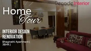 Modern theme | 3BHK Bhagirathi Apartment Interior Design | Decode Interior 2024