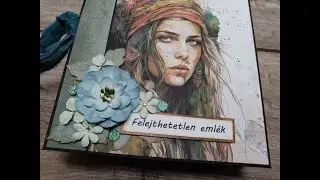 FINISHING NEW FOLIO | With TUTORIAL | EASY Scrabook mini | Use any 6x8 papers | For beginner | 2024