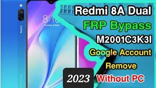 Redmi 8A Frp Bypass MIUI 12.5.2 Google Account Unlock New Method  NO SECOND SPACE M2001C3K3I 2023🚫🖥🚫