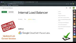 Internal Load Balancer | Solution | Updated Lab Solution | Site reliability | Internal Load Balancer