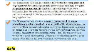 THE NEUROPATHY SOLUTION PROGRAM & FEATURES