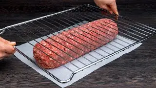 My mother-in-law taught me! The best roulade should be made with minced meat, with a grill mesh