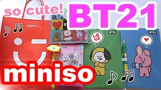 BT21 at MINISO new collection Stationery Shopping & HAUL