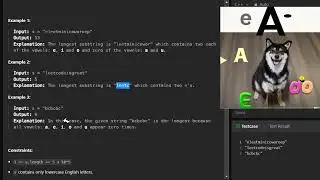 Python C++ bitmask解Leetcode 1371  Find the Longest Substring Containing Vowels in Even Counts