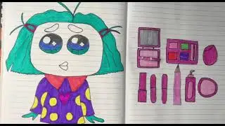 [💸Paper DIY💸] Envy paper doll makeup kit tutorial 💄 [Inside out 2] #viralvideos #asmrvideo