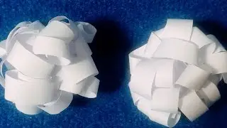 3D❄️Снежок из бумаги/ёлочнaя игрушка/играем в снежки/ новогодняя поделка своими руками