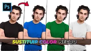 Cómo CAMBIAR el COLOR en PHOTOSHOP (de NEGRO a cualquier COLOR)