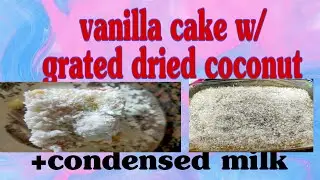 Vanilla cake w/grated dried coconut and condense//Mimies_kitchen