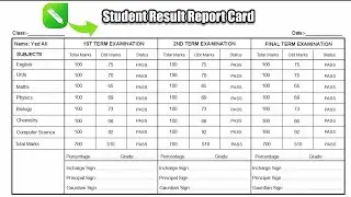 Create Student Result Report Card in CorelDraw 2023 | Design the Perfect Student Report Card