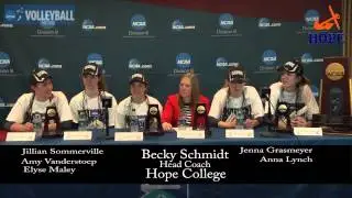 2014 NCAA Volleyball Championship Hope College Press Conference