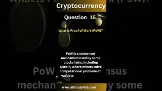 proof of work in cryptocurrency #allstudyhub #cryptowallet #cryptonews #crypto