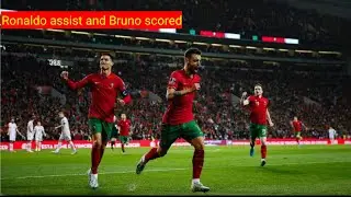 Cristiano Ronaldo assists Bruno Fernandes | Portugal vs North Macedonia