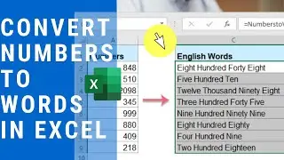 How to convert Number to word in excel | Digit to text in excel