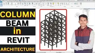 Column and Beam in Revit || Place Beam Column  on Grids
