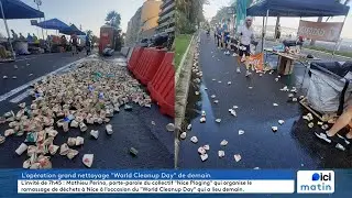 France Bleu Azur - Déchets à l'Ironman de Nice.