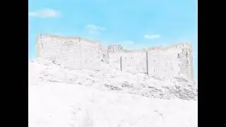 Palmyra, Syria 2005. Coloring book for adults