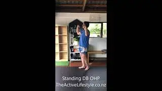 Standing Dumbbell overhead press online exercise guide The Active Lifestyle