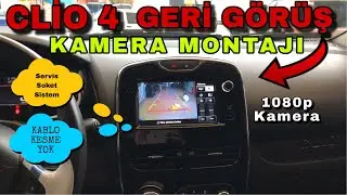 CLİO 4  Orj. GERİ GÖRÜŞ KAMERASI MONTAJI VE TESTİ | Kablo kesme yok, soket sistem.