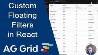 Custom AG Grid floating filters using React Components