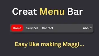 Most Easy way to create menu using HTML , #css | Web development tricks