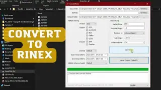 GNSS Processing Tutorial: Convert to Rinex