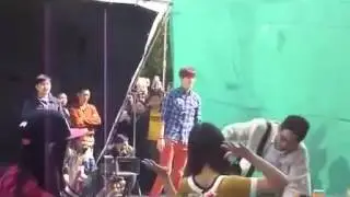 이민호 CF filming for Taobao Mobile Playing ball