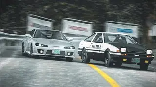Takumi Fujiwara Remtach In His AE86 Trueno At Tsubaki Line Downhill Initial D 8 English #62
