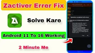 Operation Completed With Errors | Fix  Zarchiver Errors Problom | Zarchiver Completed Error Fix 2026