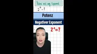 Potenz mit negativen Exponent | 2^-4= ???? 