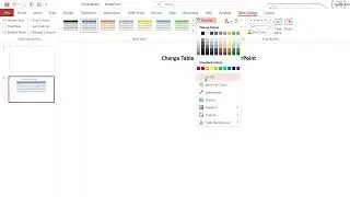 Change Table Line Color in PowerPoint