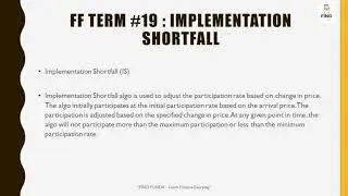 What is Implementation Shortfall ?