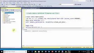 In Memory tables in SQL
