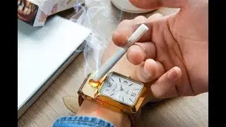 Часы зажигалка в стильном корпусе. USB зажигалка.