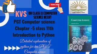 kvs pgt  Computer Science Python || Kvs pgt CS ke liye last minute Revision course ||Python for kvs