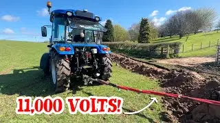 BURYING 11,000 VOLTS IN OUR FIELD - Danger High Voltage! ⚡️
