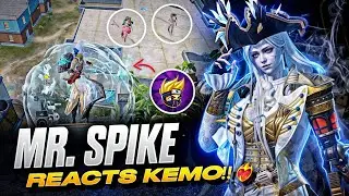 MR. SPIKE *REACTS TO KEMO COOLEST 1V4! [vs. Streamers] | BGMI 🔱