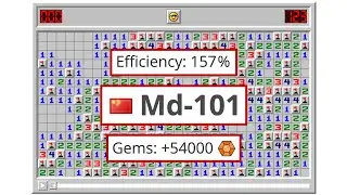 Minesweeper Online - Expert Efficiency World Record 157% by Md-101 on March 12, 2024
