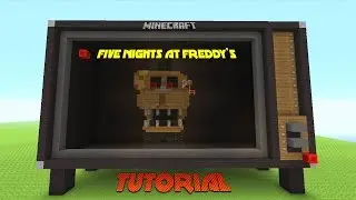 Minecraft Pixel Art Tutorial: Freddy Fazbear, 3D TV (Five Nights At Freddy's)
