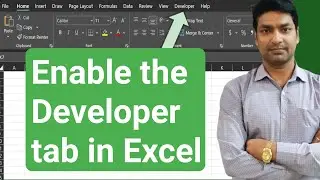 How to enable Developer Tab in Excel | Developer Tab | How to add Developer Tab in Excel #developer