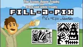 Fill A Pix : Phil’s Epic Adventure ~ Black and White Trophy and The Scenic Route Trophy