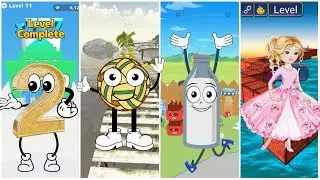 Number run vs Rollance vs Bottle Jump 3d vs Running Princess