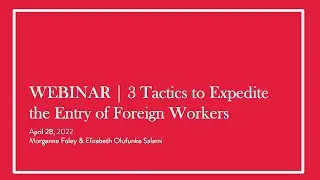 3 Tactics to Expedite the Entry of Foreign Workers | Webinar | McInnes Cooper