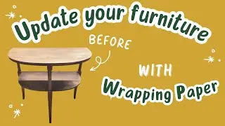 DIY Furniture Makeover: Update your furniture with WRAPPING PAPER