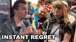 Charlie Kirk SCHOOLS College Student On Transgenderism and Leaves Room SPEECHLESS | Q&A