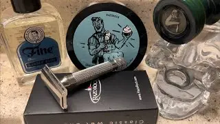 Razorock Game Changer, Fine Barber Blue Aftershave, Razorock Blue Barbershop Soap & AP Shave Brush.