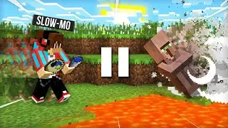 Stopped time in the village of residents in minecraft 100%