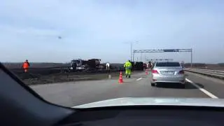 Авария на трассе Дон в Воронежской области около кафе "505"