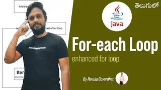 [Loops in  Java]: For-each Loop in Java in Telugu | Enhanced For Loop in Telugu