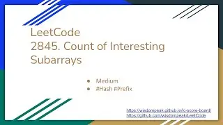 【每日一题】LeetCode 2845. Count of Interesting Subarrays