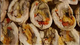 Полный восторг! Куриный рулет с грибами и сыром